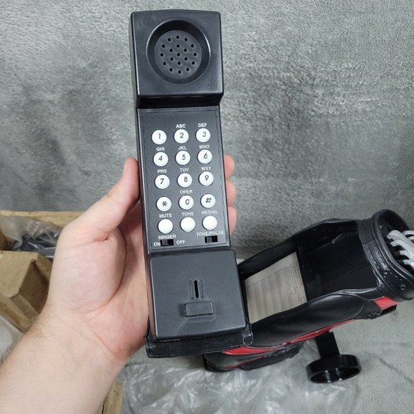 Vintage Bondwell Black/Red Golf Bag Desk Telephone~c. 1989~Open Box! - Picture 10 of 16